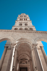 Obraz premium Exterior facade of public landmark Diocletian's Palace, Split, Croatia.