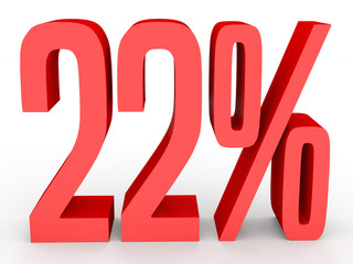 Twenty two percent off. Discount 22 %.