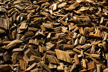 Wood Chips Flakes Chunks Pieces Brown Gold Sunshine Decoration Playground Background