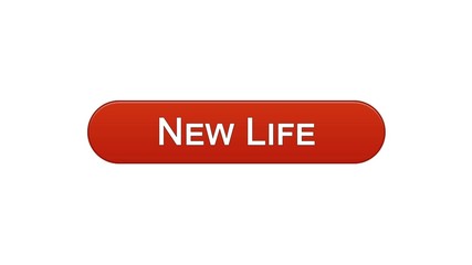 New life web interface button wine red color, motivation program, start-up idea