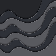 Abstract dark blue wavy background. Dark waves. 