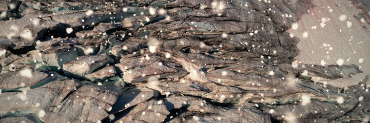 Composite image of snow falling