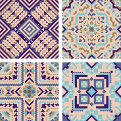 Tile pattern mosaic design. Vector illustration.