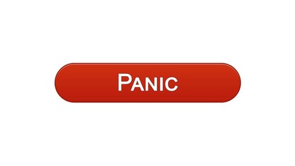Panic web interface button wine red color, internet site design, online program