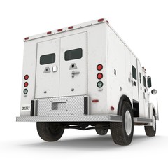 Armored Truck on white. 3D illustration