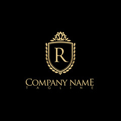 R MODERN LETTER LOGO TEMPLATE