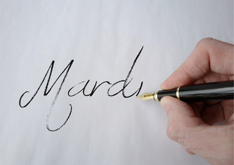 mardi au stylo plume