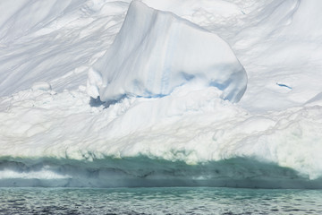 Giant Icebergs of Illulisat, Greenland, floating on water, a popular cruise destination