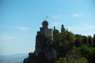 Fototapeta na wymiar Third Fort of San Marino at Mount Titano