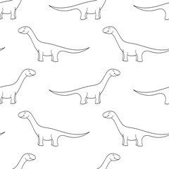 Cute cartoon dinosaurs pattern. Vector illustration