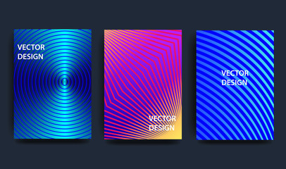 Covers with minimal design. 3d wavy shape illustration. Colorful abstract background. Creative design element.