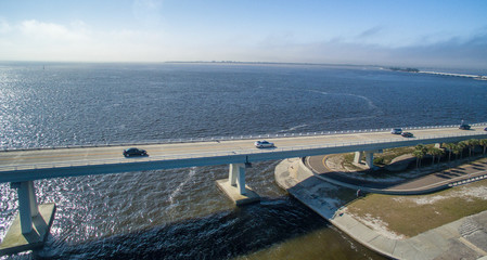 Aerial view of Sanibel Causeway, Florida