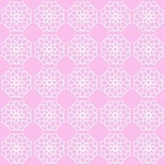 Seamless vintage pattern with quatrefoils.