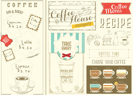 Template Menu for Coffee House