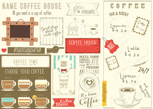 Coffee Menu Placemat