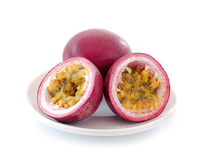 passion fruits isolated on white background