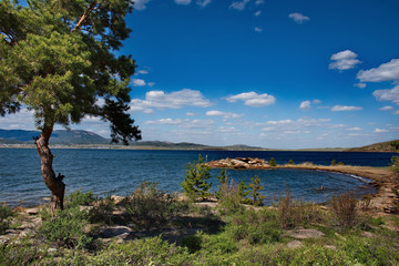 Eastern Kazakhstan. Around the mountains of Bayanaul are three beautiful lakes, one of which is the lake Sabyndycol.