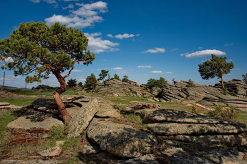 Eastern Kazakhstan. Around the mountains of Bayanaul are three beautiful lakes, one of which is the lake Sabyndycol.