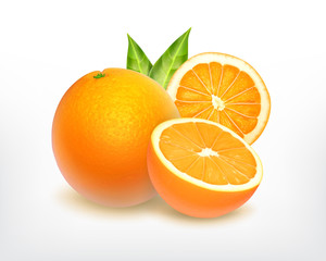 Orange fruit with slice