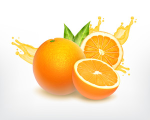Orange fruit with slice