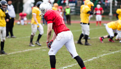american football game - players in action