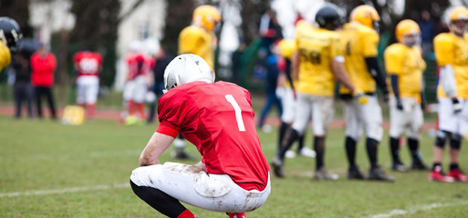 Obraz premium american football game - players in action