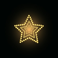 Star neon in dod style. Vector illustration design