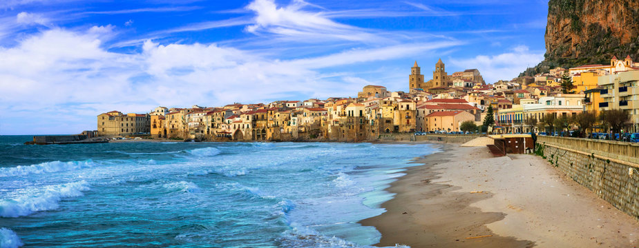 Cefalu - beautiful coastal town in Sicily island, Italy