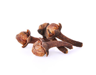 Cloves (flower buds of Syzygium aromaticum). Clipping paths, shadow separated