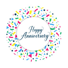 Happy anniversary background. Design for booklet, leaflet, magazine, brochure poster, web, invitation or greeting card.