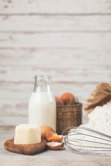 Basic baking ingredients