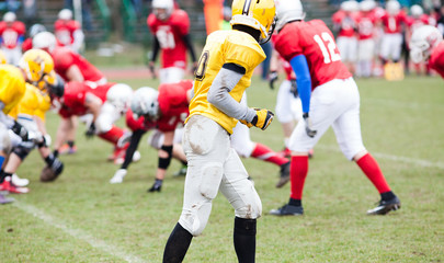 american football game - players in action