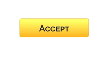 Accept web interface button orange color, internet site design, online service