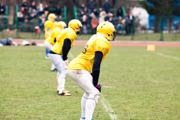 Obraz premium american football game - players in action