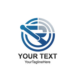 Initial letter IR logo template colored grey blue circle design for business and company identity