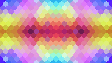 mirror reflection style abstract hexagonal pattern colorful background vector