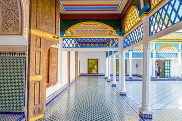 Obraz premium Courtyard at El Bahia Palace, Marrakech, Morocco