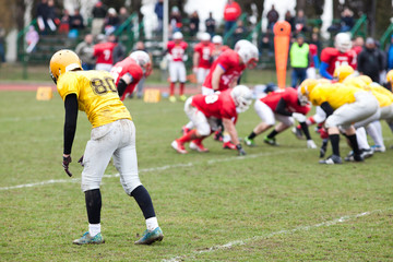 Obraz na płótnie Canvas american football game - players in action