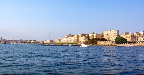 Fototapeta na wymiar Syracuse Italy harbour