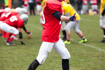 american football game - players in action