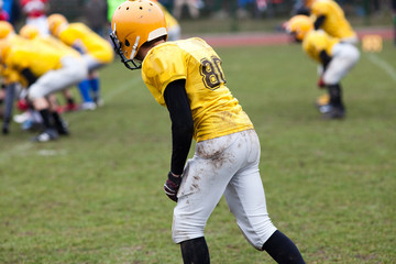 american football game - players in action