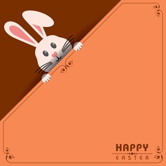 Vector illustration of Happy Easter greeting card