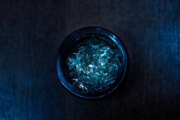 hair gel . Blue background