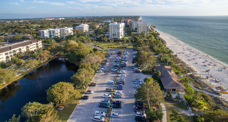 Aerial view of Naples Beach, Florida