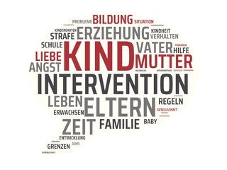 INTERVENTION - Bilder mit Wörtern aus dem Bereich Kindererziehung, Wort, Bild, Illustration