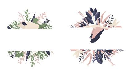 Maison de fleurs. Flowers and florals geometric frames #3