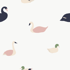Maison de fleurs. Birds seamless pattern #15