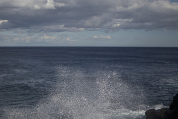 acqua,mare,flutta,oceano,vulcano,paesaggio,nuvole,roccia