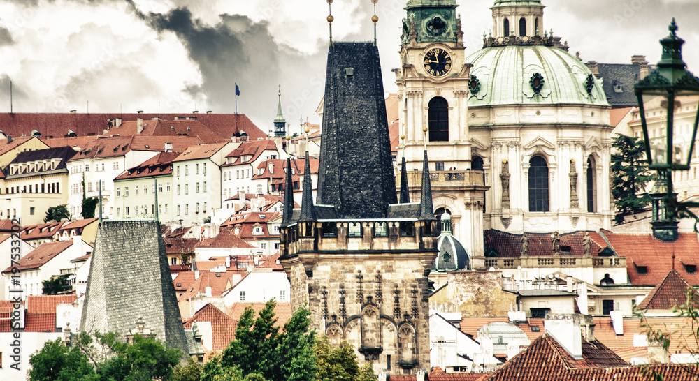 Sticker prague, czech republic - medieval architecture