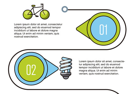 Blue Green Eco Battery Wind Energy Timeline Infographic Template